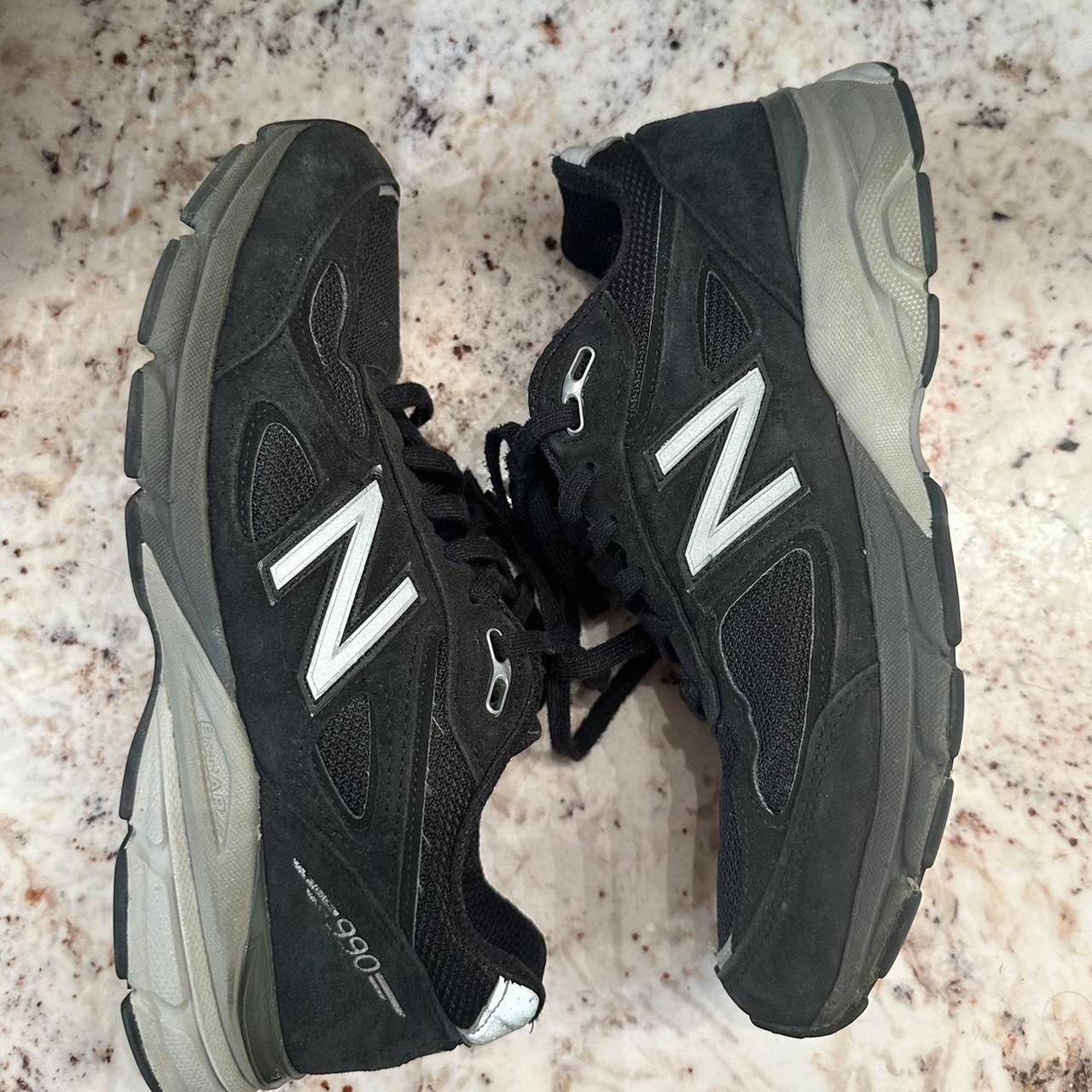 New Balance 990v4 W990BK4 Black Silver Leather Depop