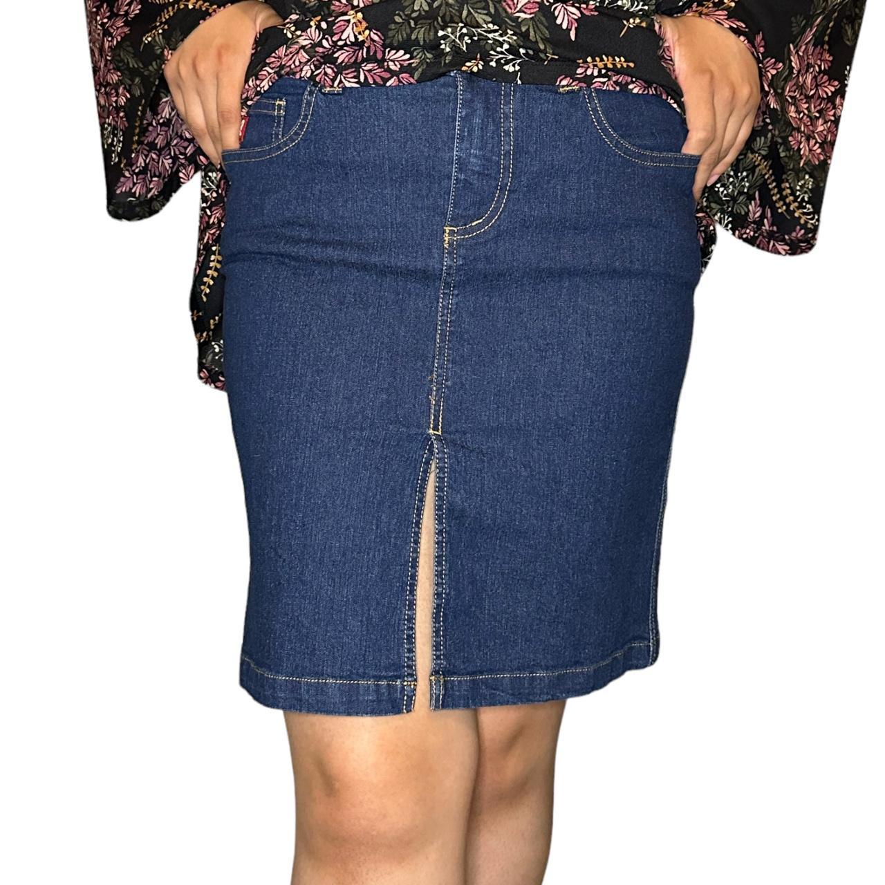 Guess red denim outlet skirt