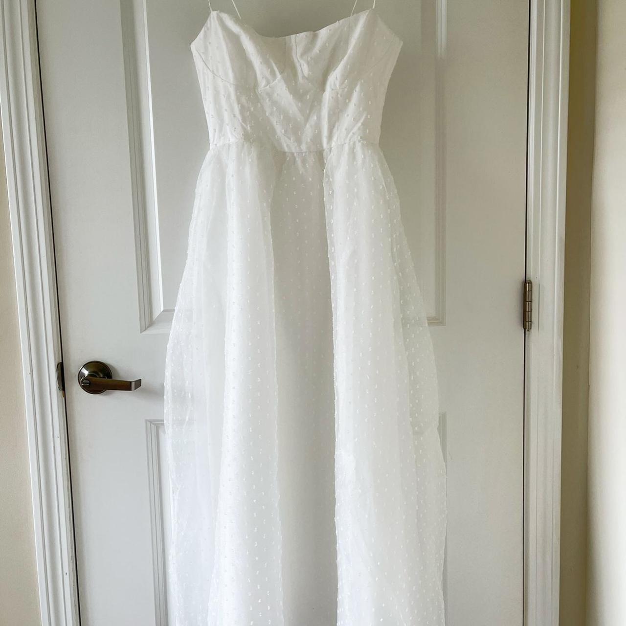 Mallow midi dress from Reformation featuring white,... | Depop 