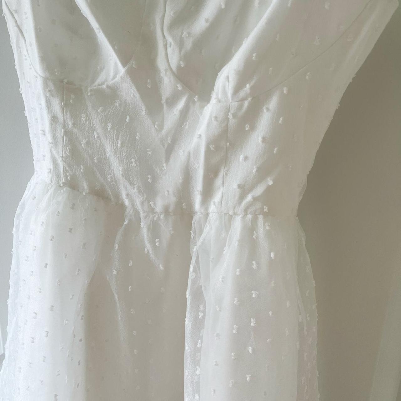 Mallow midi dress from Reformation featuring white,... | Depop 