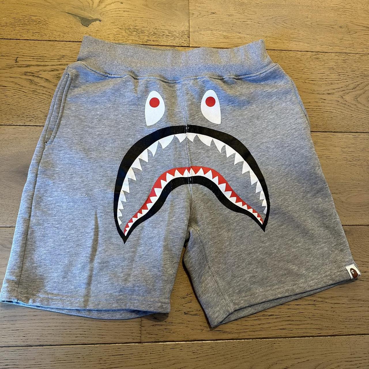 Grey bape shorts best sale