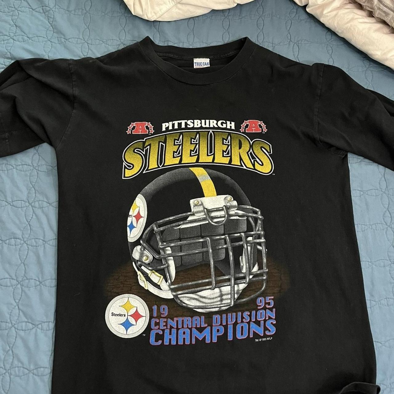 1995 Pittsburgh Steelers Vintage Tee Large Fits... - Depop