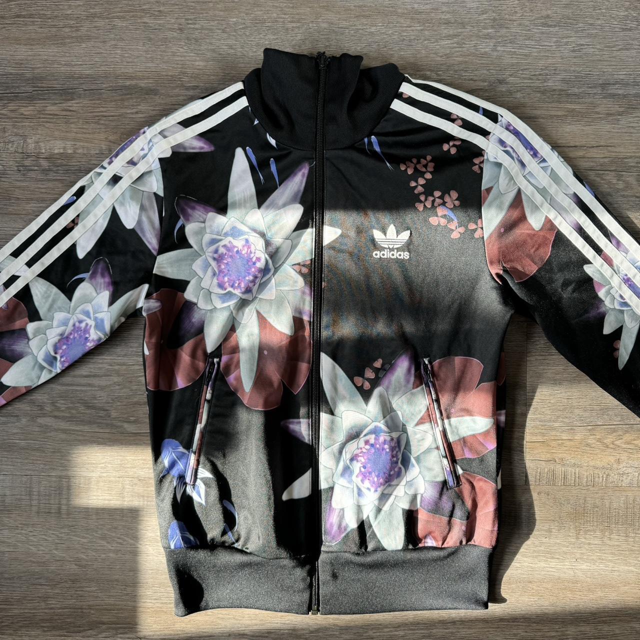 Adidas originals lotus print track jacket online