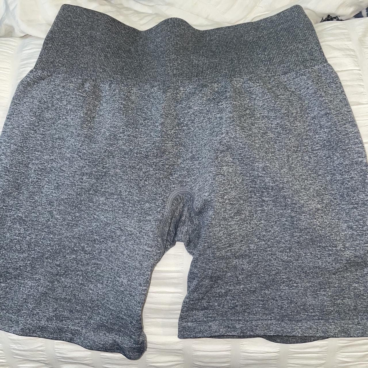 NVGTN Scrunch Shorts Grey with Booty Scrunch... - Depop