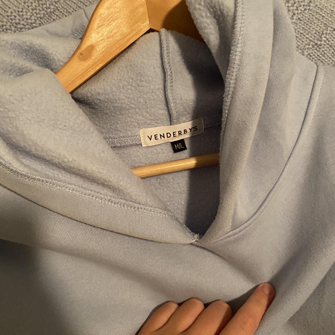 Venderbys Blue Hoodie Size M/L Bought for $110... - Depop