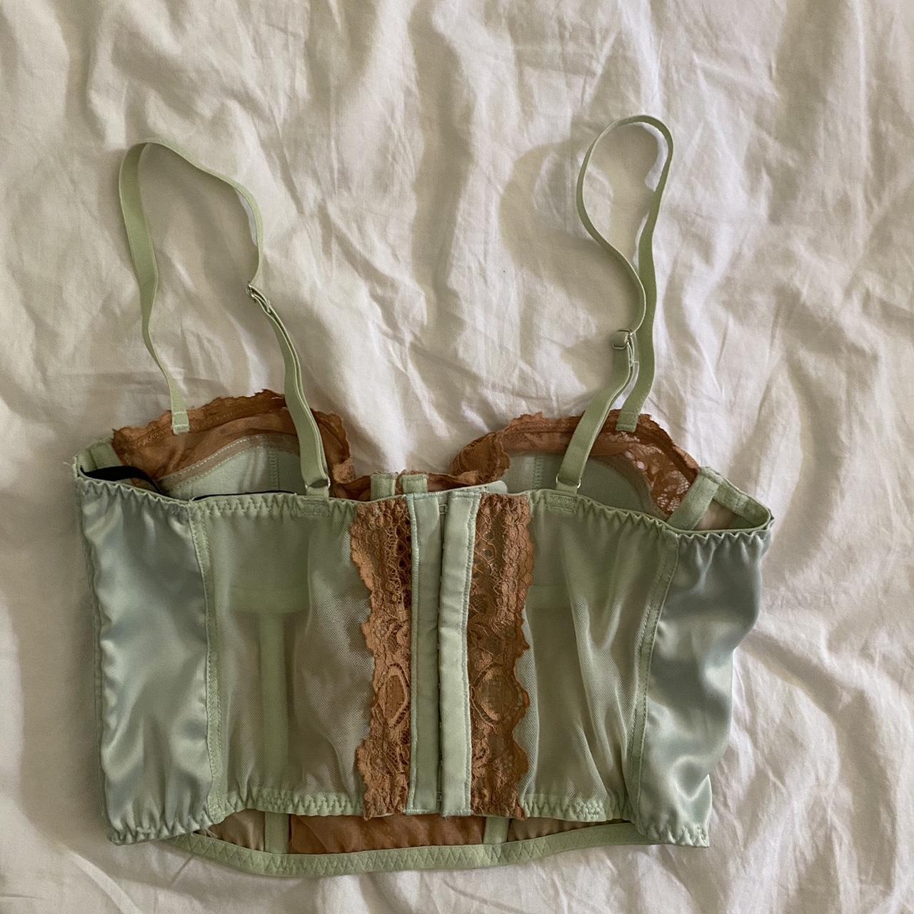Urban outfitters corset top Light blue and... - Depop