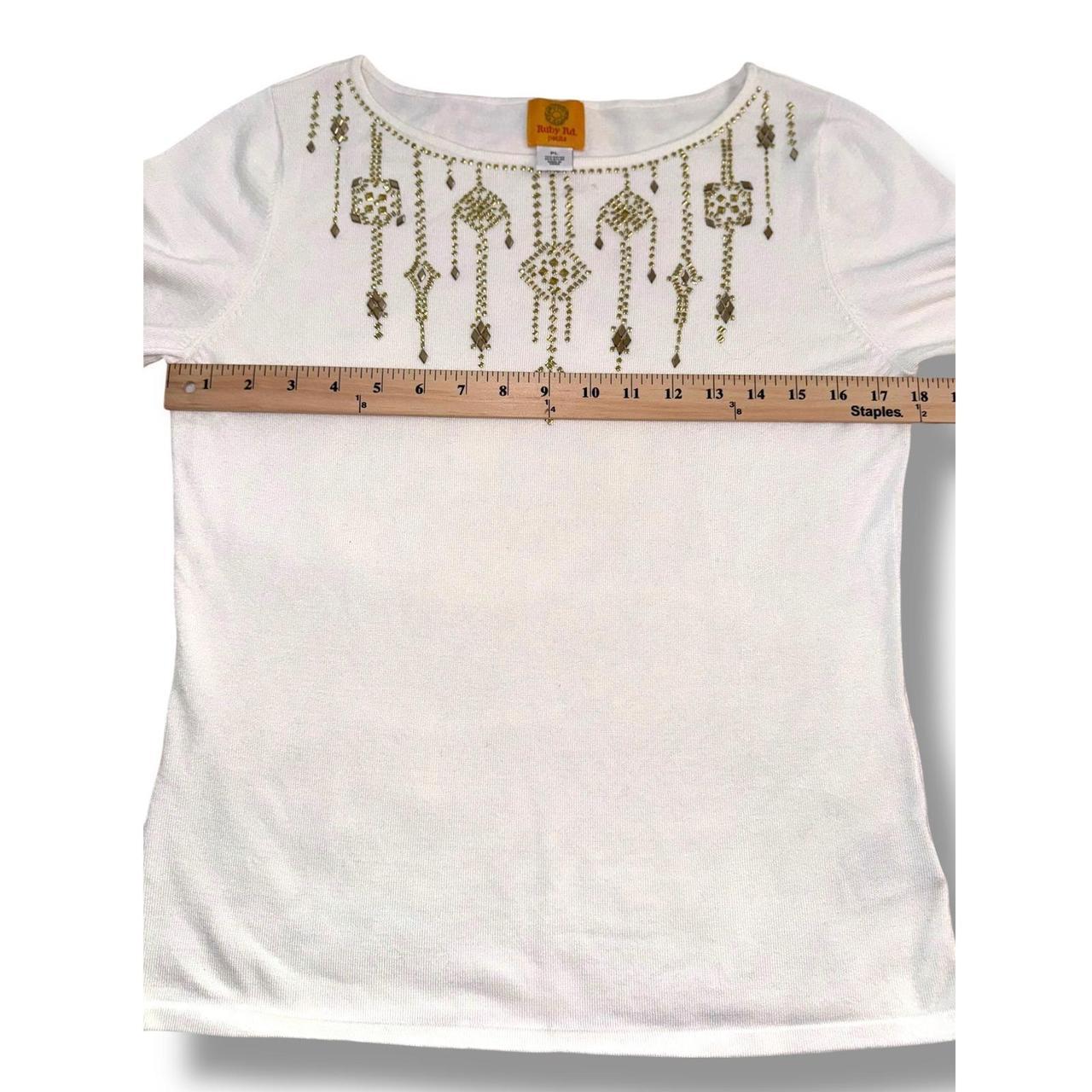 Ruby Rd. Women's Sweater - Cream/Gold - L – Ruby … - image 3