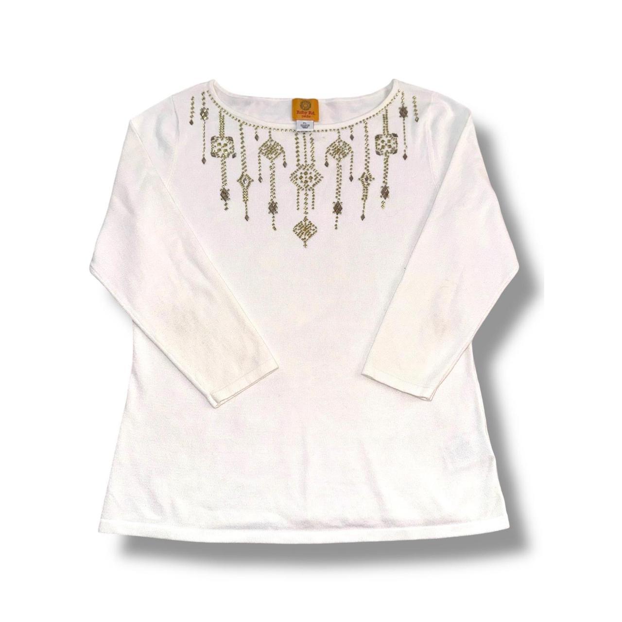 Ruby Rd. Women's Sweater - Cream/Gold - L – Ruby … - image 1