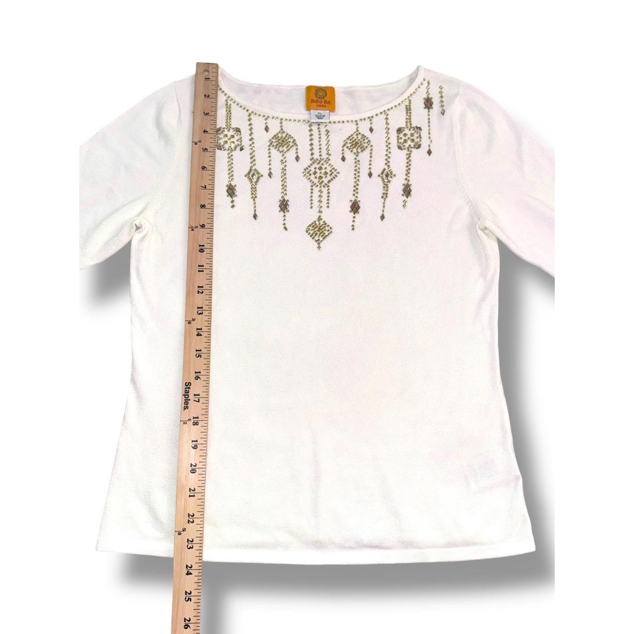 Ruby Rd. Women's Sweater - Cream/Gold - L – Ruby … - image 2