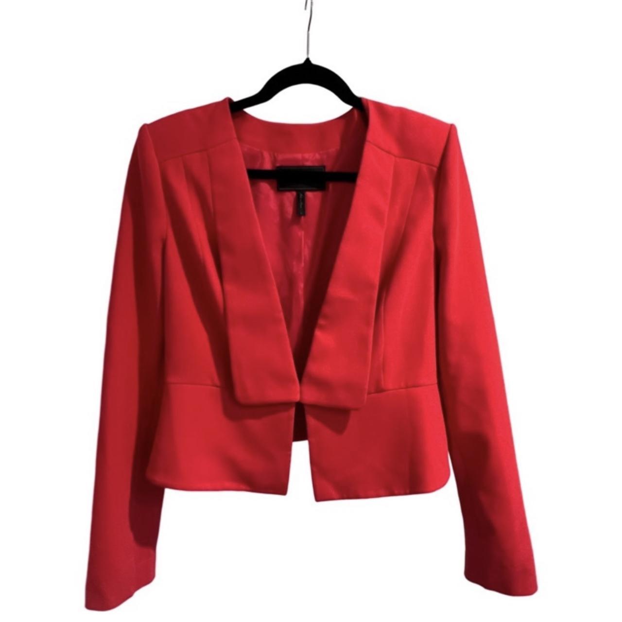 BCBG Red Cropped Jacket BCBGMaxAzria Red Cropped