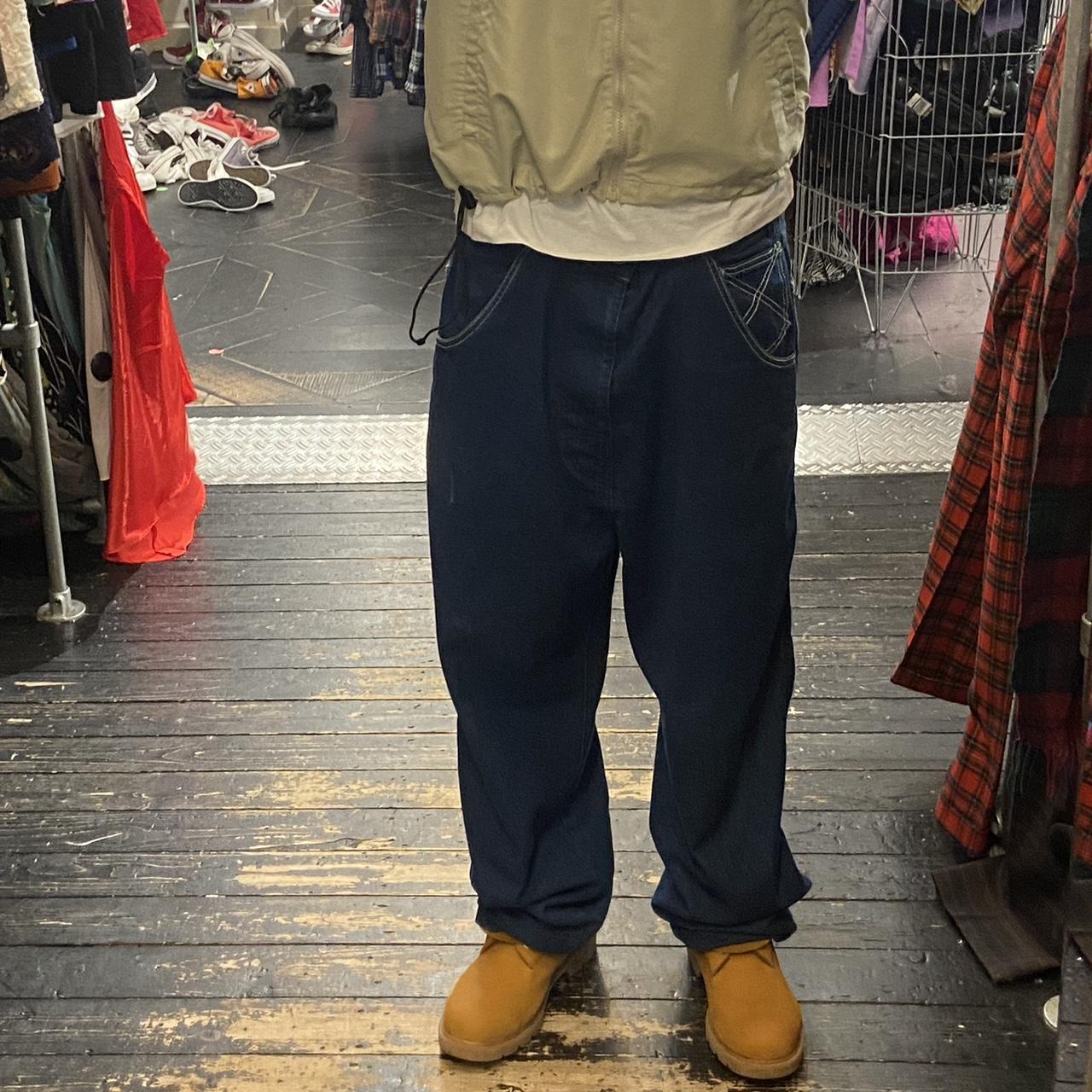 Rare 90s deadstock stussy baggy workwear jeans with... - Depop