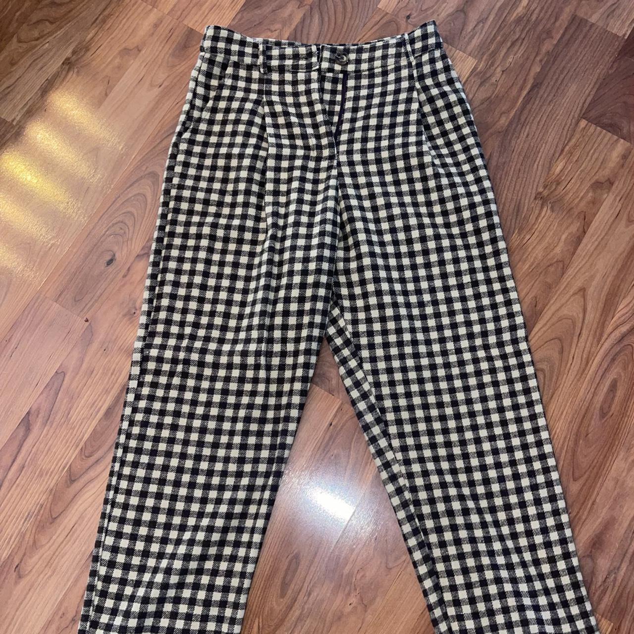 MOTEL ROCKS Brown/Tan checkered pants Worn once,... Depop