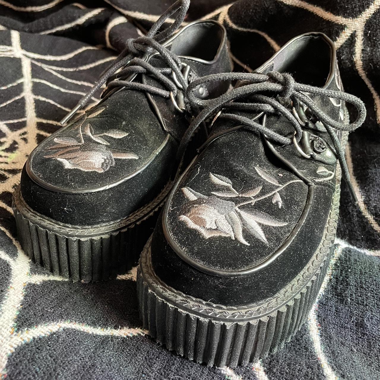 Demonia Creepers 219 Pretty roses embroidered... Depop