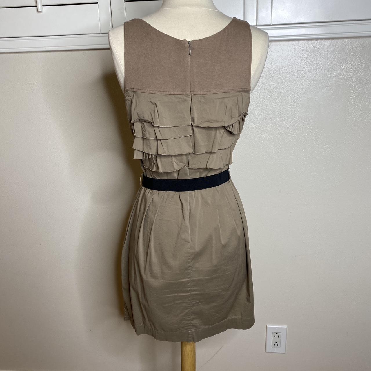 BCBG MaxAzria Ruffle Tan Sheath newest Dress 2