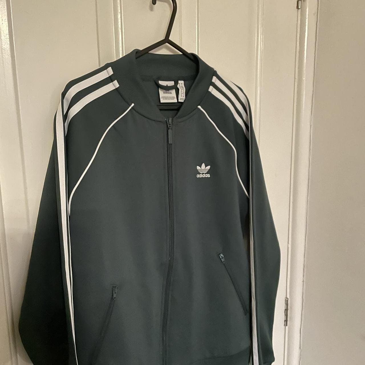 ADIDAS ORIGINAL three strip tracksuit. Jacket and... - Depop