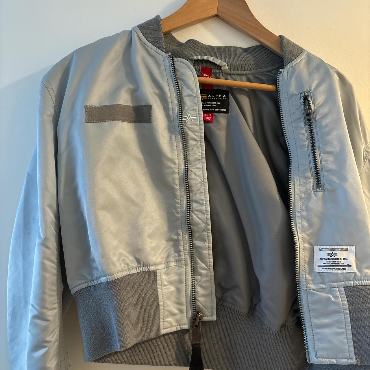 Alpha Industries L-2B Cropped Bomber Jacket in | Depop