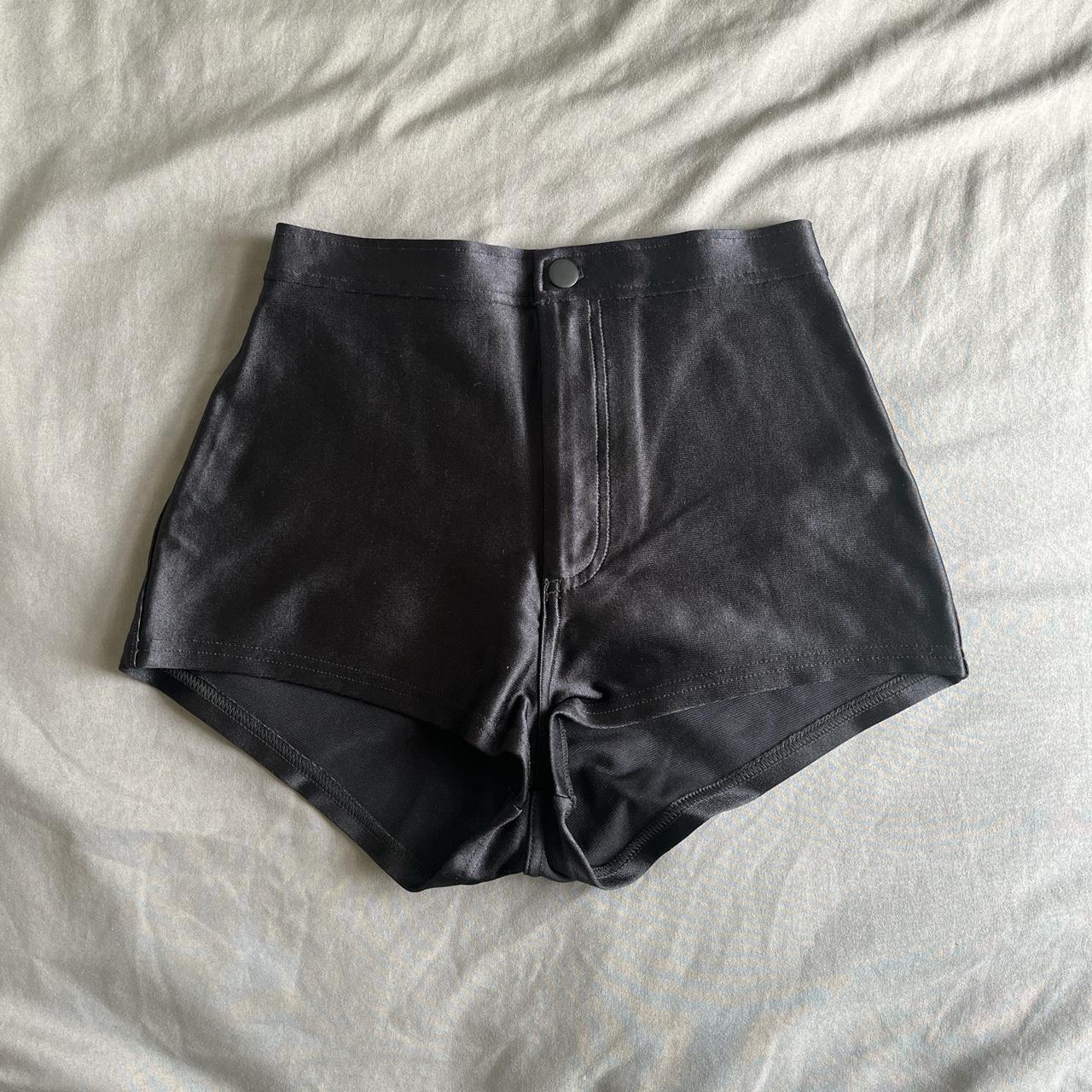 american apparel black disco shorts no tag but... Depop