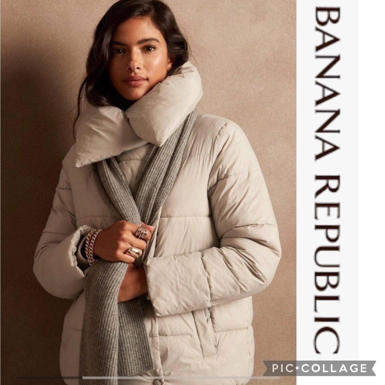 banana republic short puffer jacket