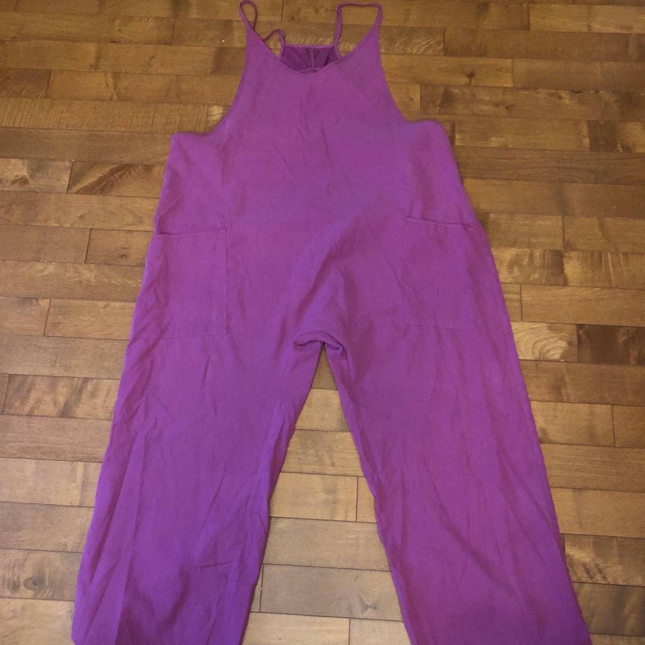 casual-loose-jumpsuit-overalls-size-2xl-in-purple-depop