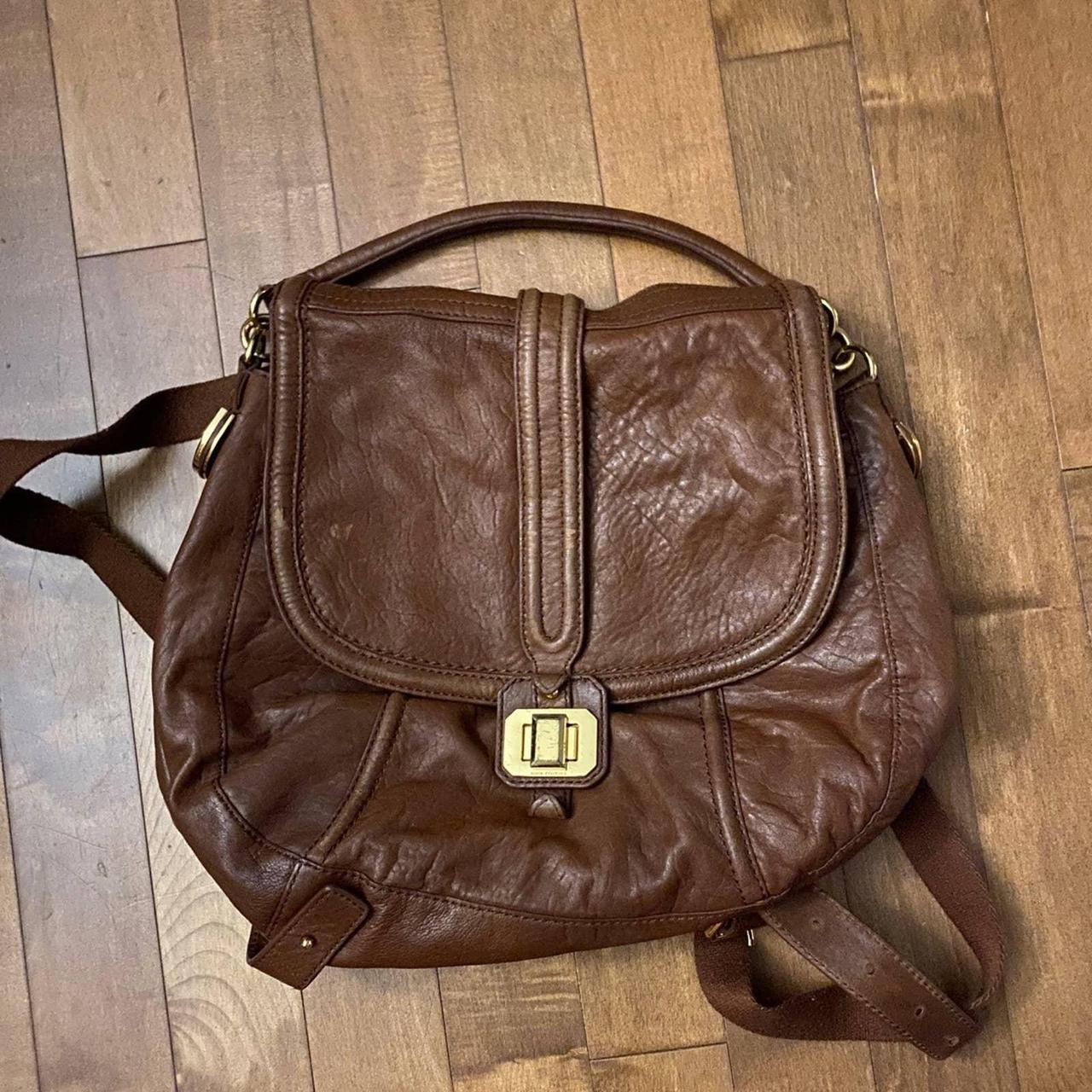 Juicy Couture Backpack Tan and black bag with the - Depop