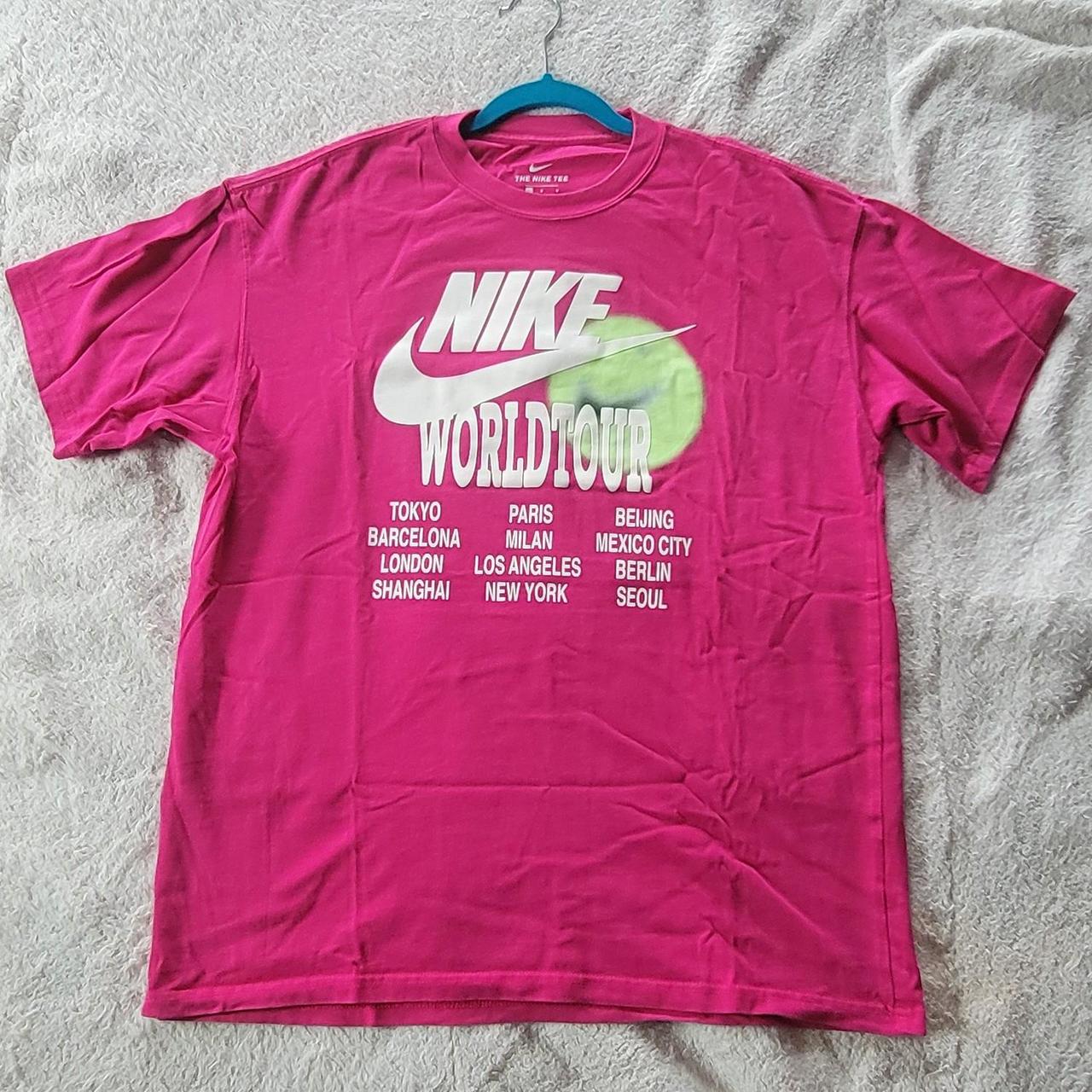 nike world tour t shirt pink