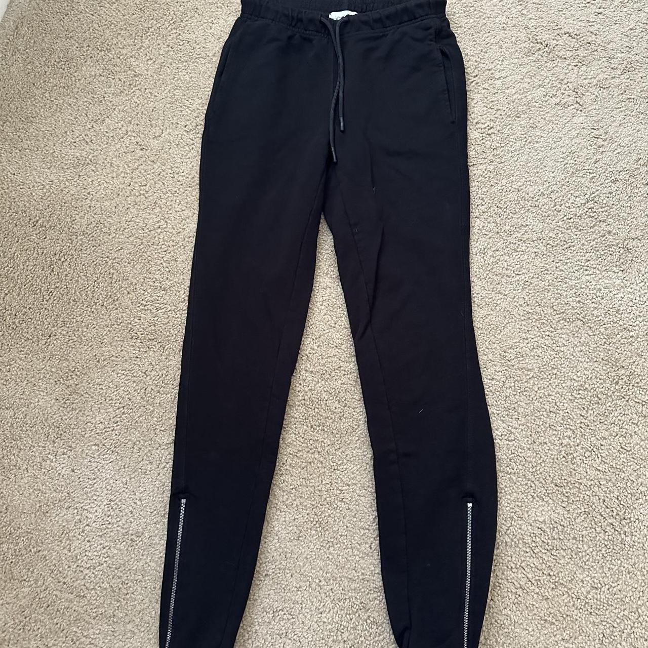 Cotton citizen zip Joggers black size XS - Depop