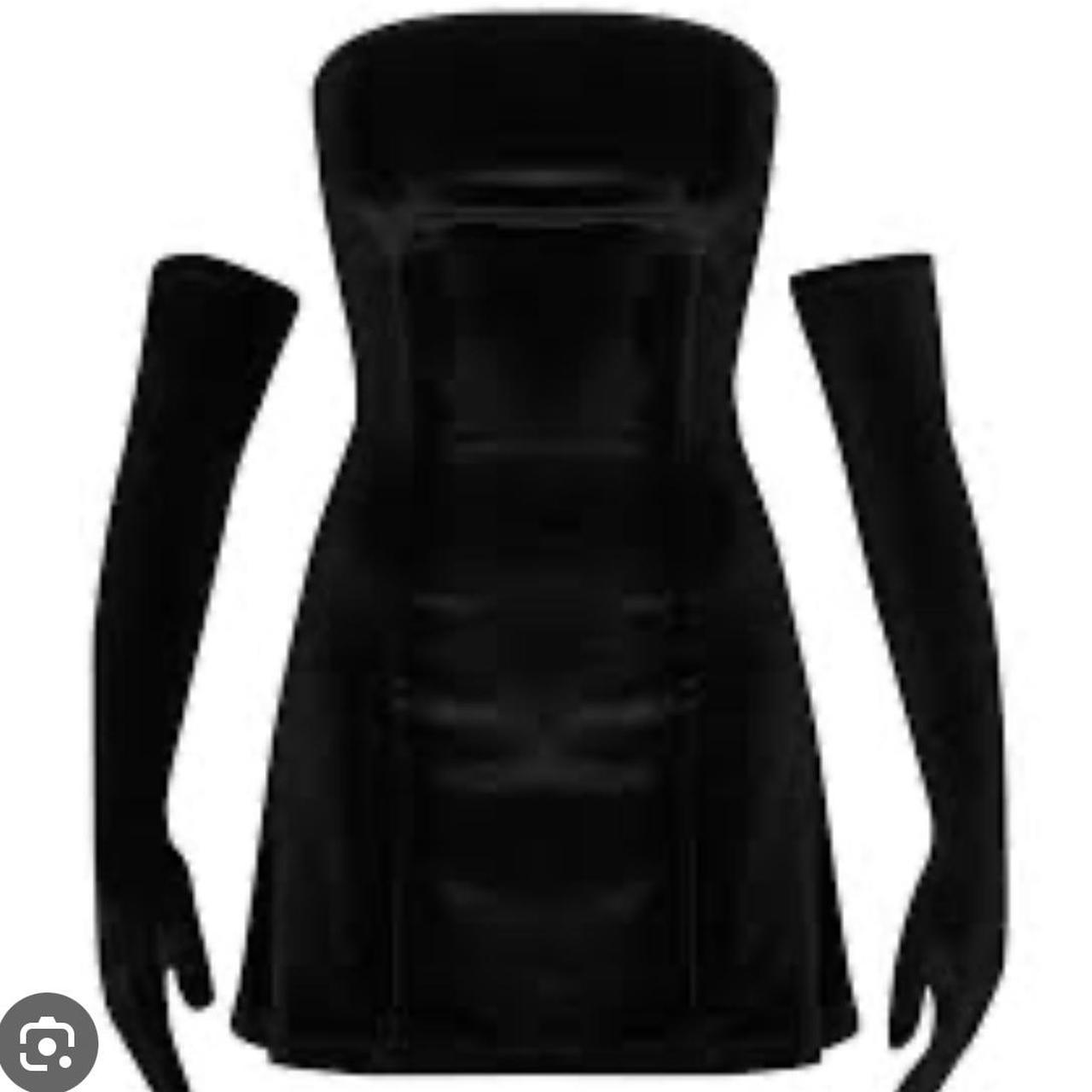 Miscreants Cupid mini black velvet XS dress. Worn... Depop