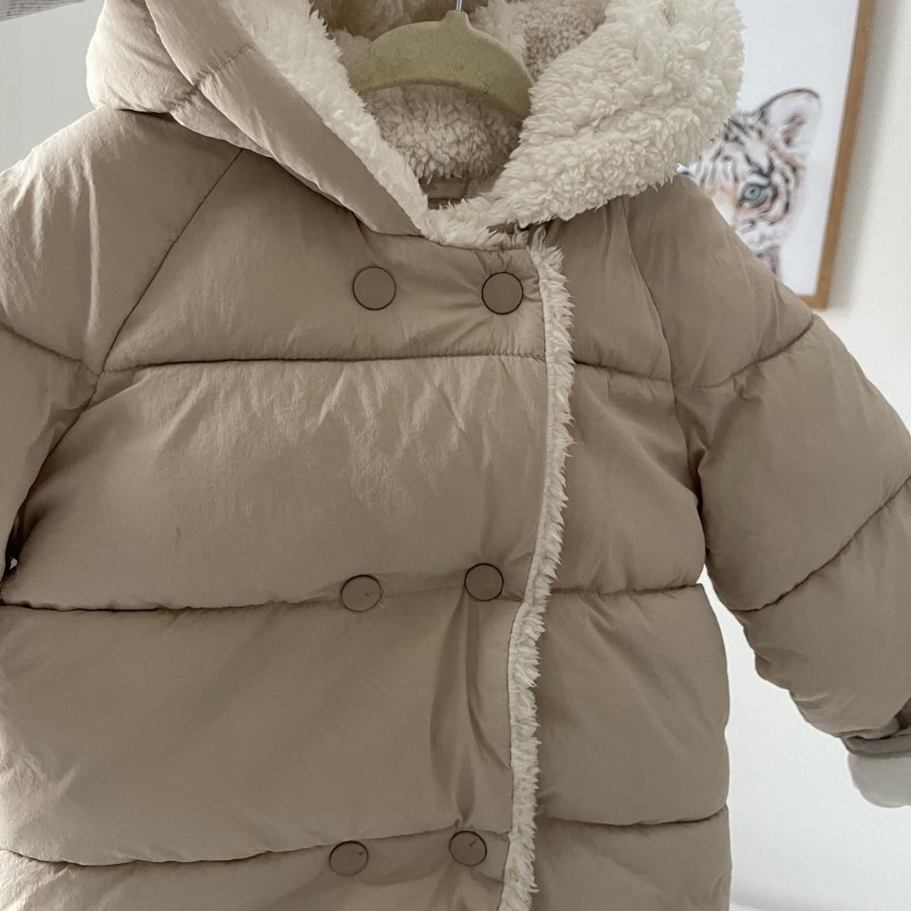 Mango beige baby coat. Size 18-24 months - Depop