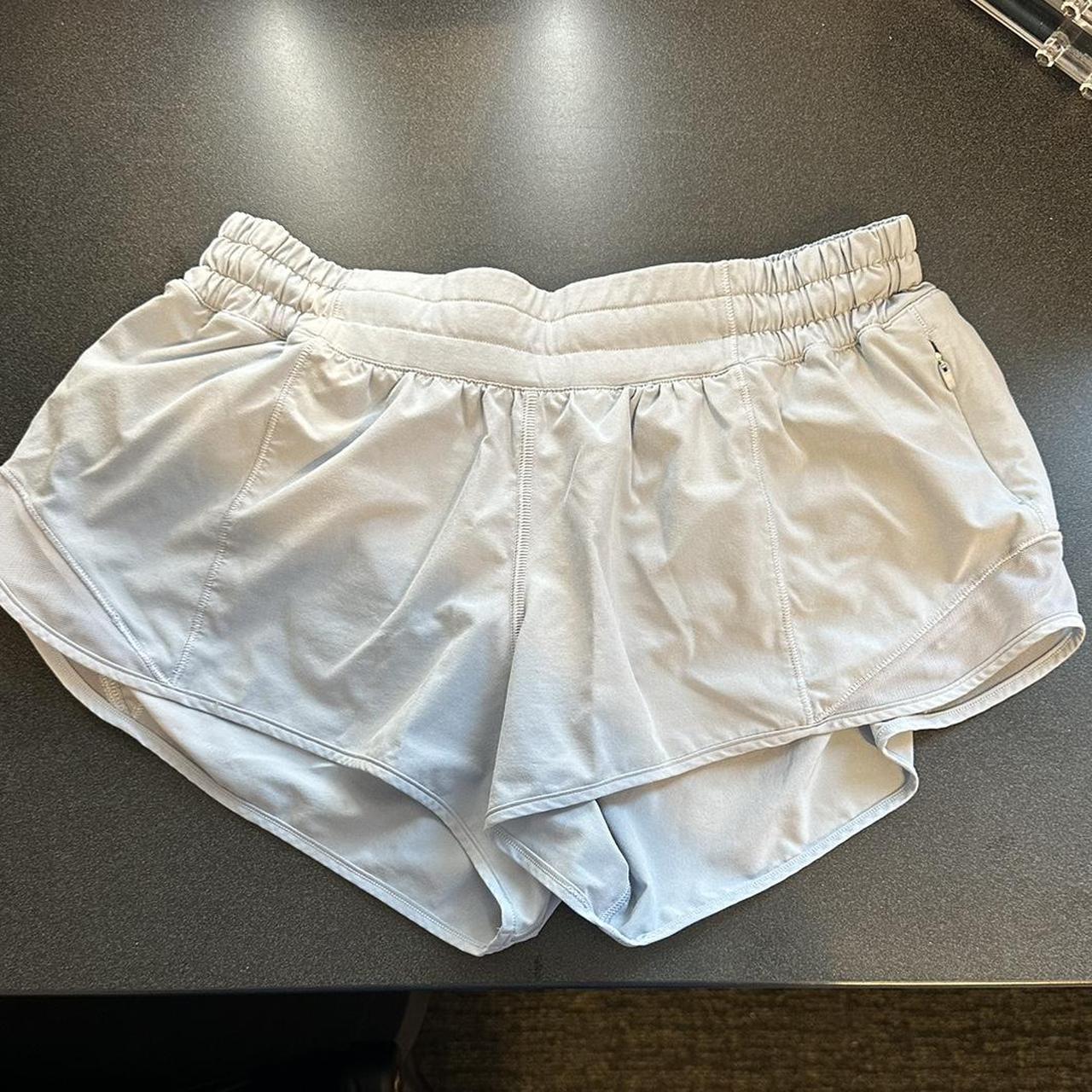 Lululemon hotty hot white 2.5 inch shorts low rise. - Depop