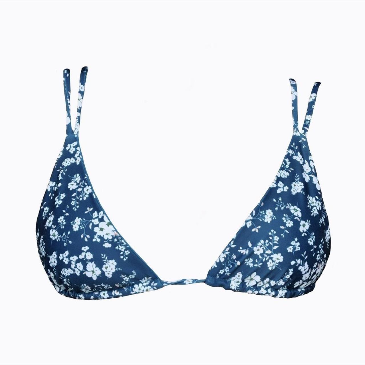 Acacia Swimwear Women's Blue and Navy Bikinisandtankinisets Depop