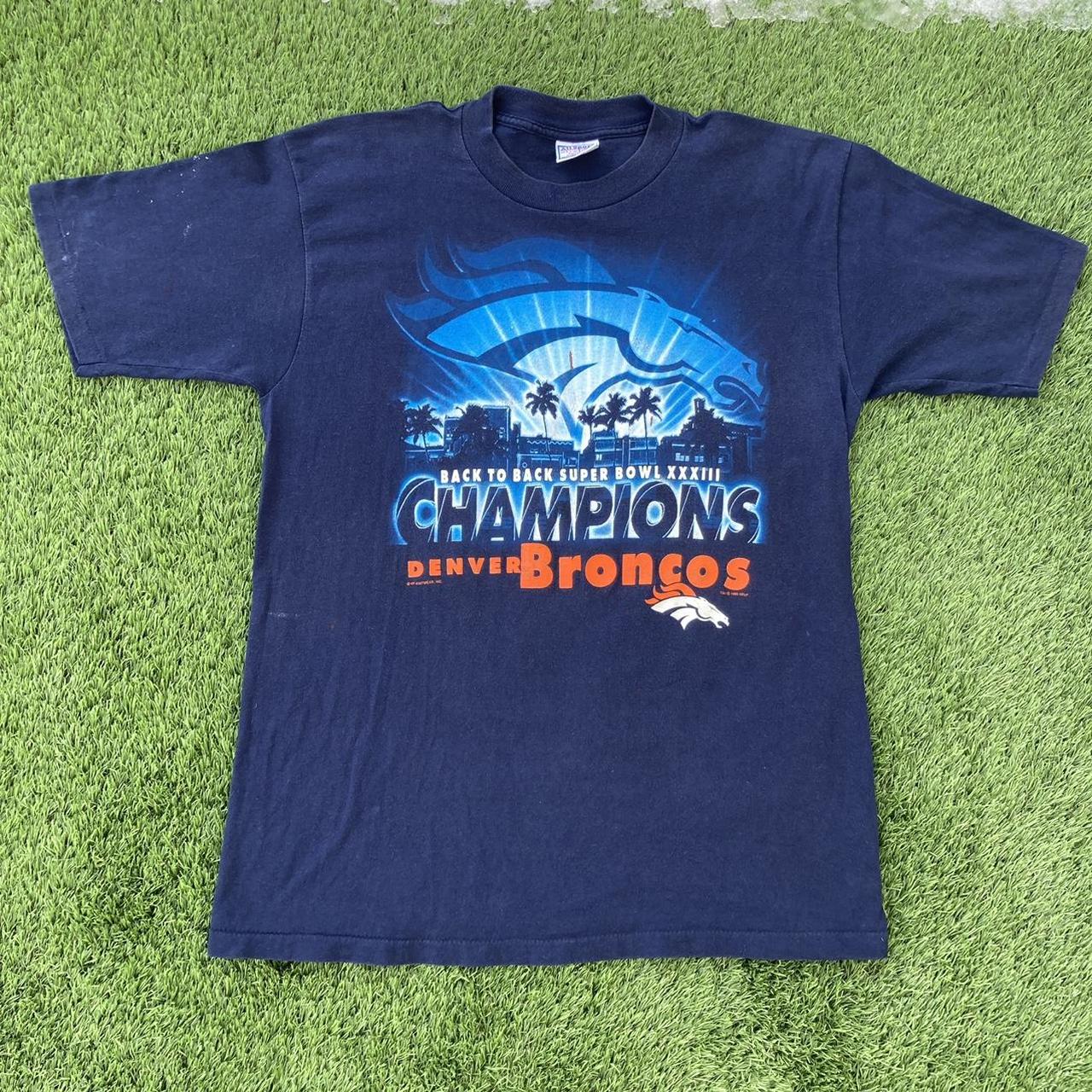 Vintage Denver Broncos 1999 Super Bowl Champions T Shirt Tee 