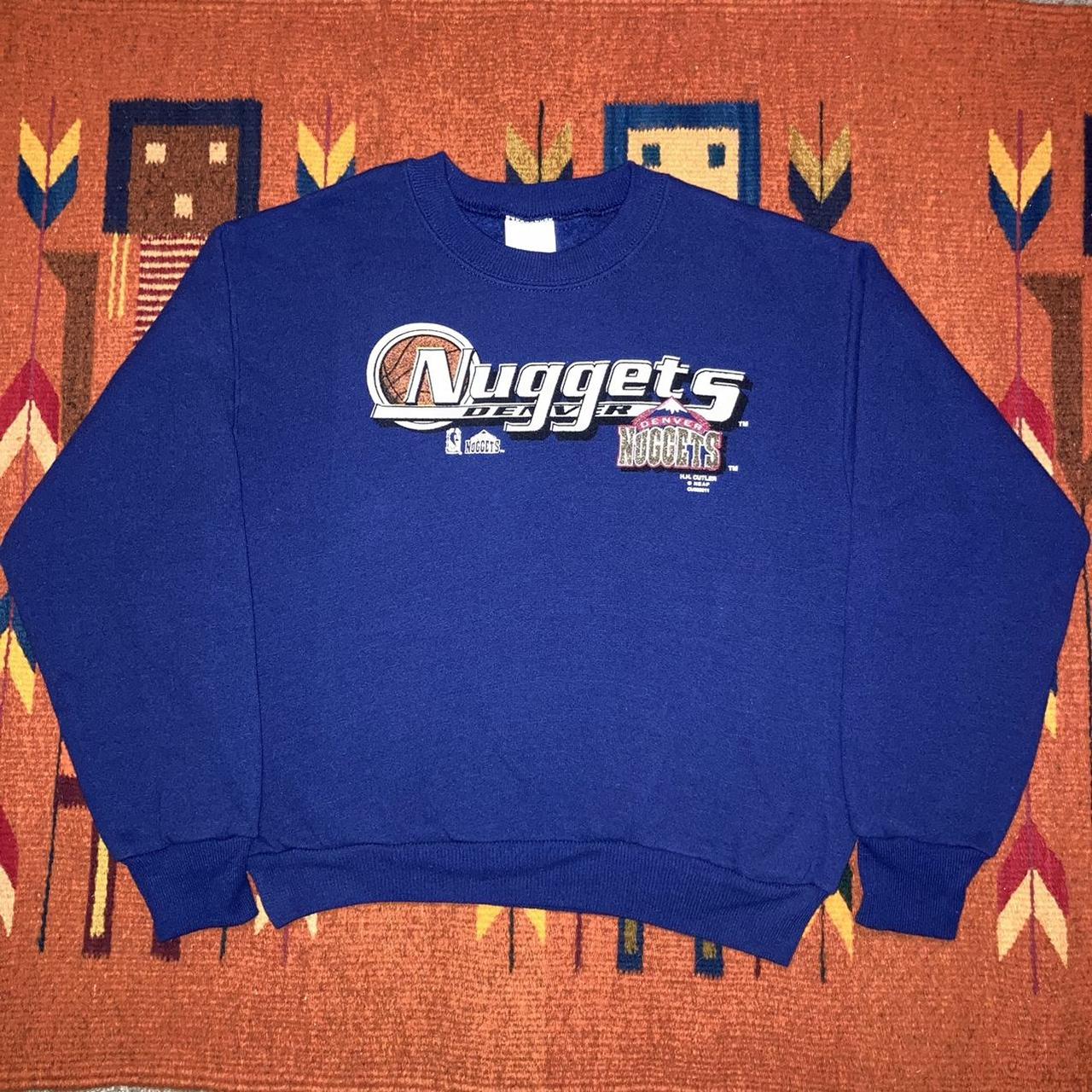 90s youth Denver Nuggets crewneck sweatshirt. size Depop