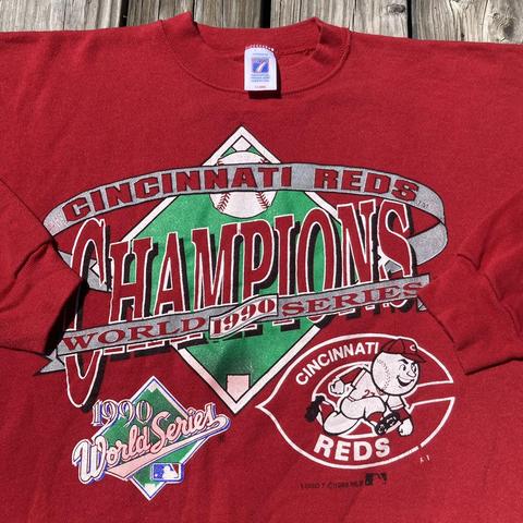 Vintage 1990 Cincinnati Reds World Series champions - Depop