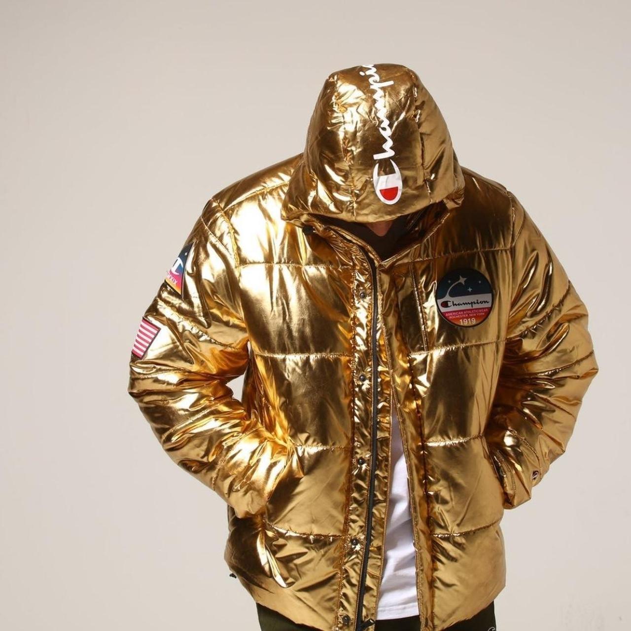 Champion Metallic Gold NASA Puffer Jacket