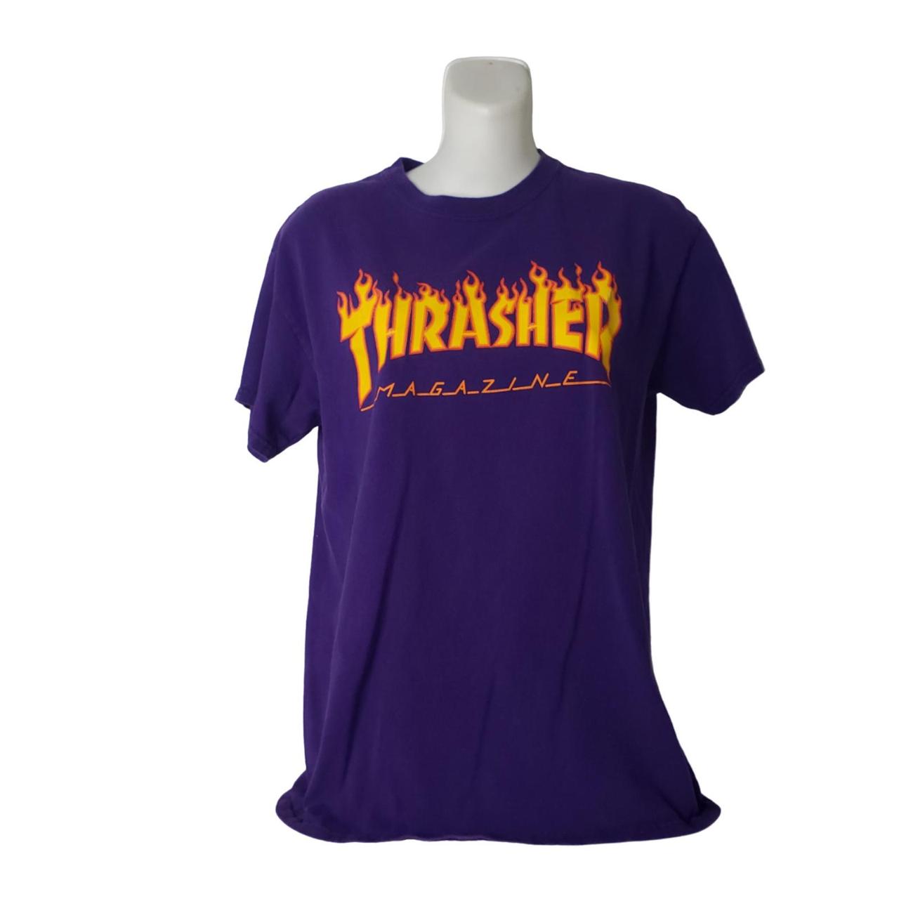 Thrasher Magazine Purple Short Sleeve T Shirt Depop