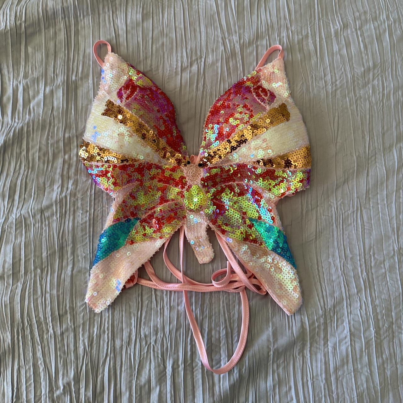 Women's Butterfly Back Bra, Crop Top Back Butterfly