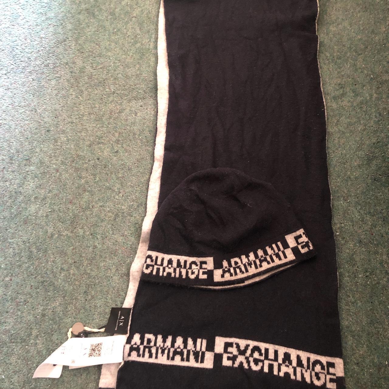 Armani exchange hat scarf set