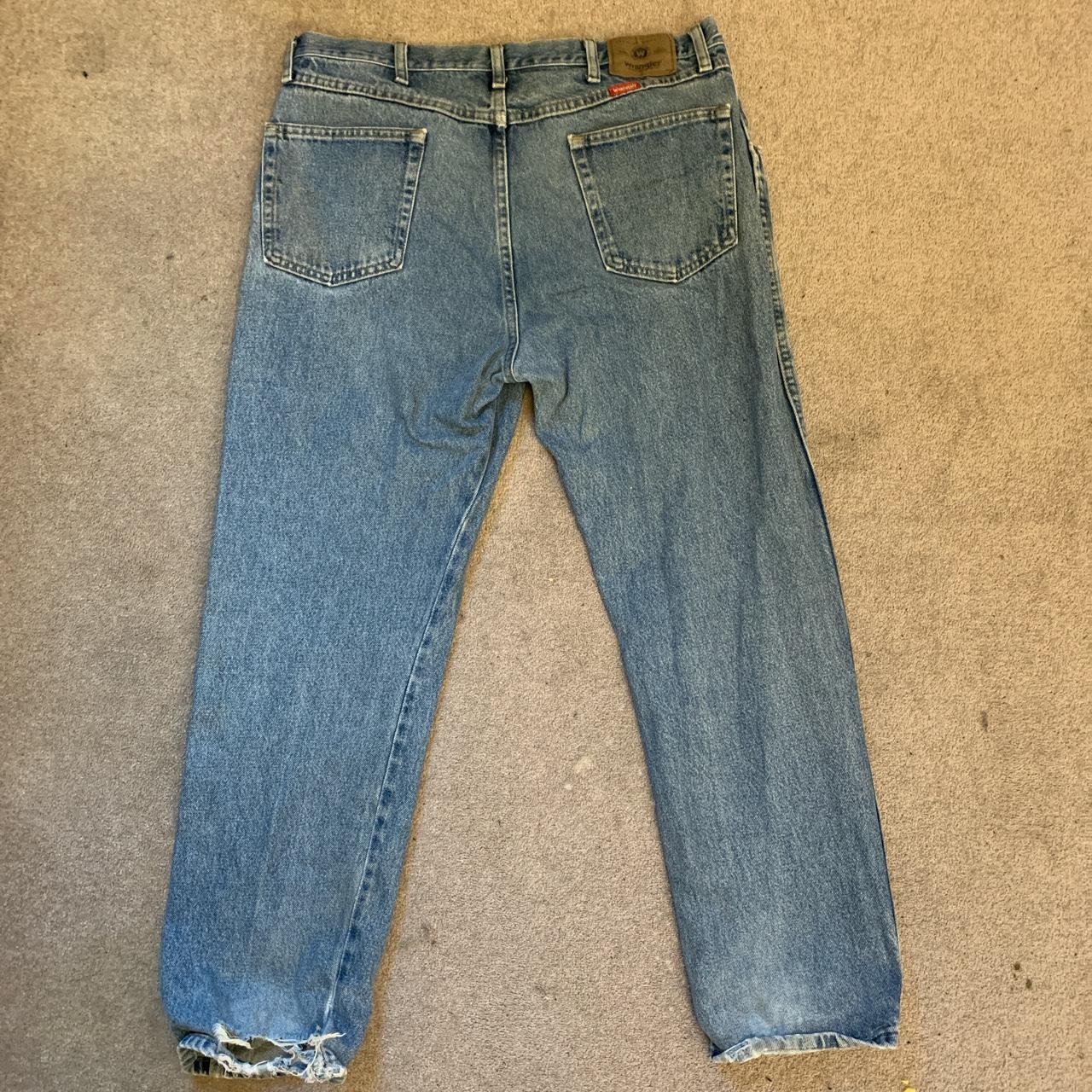 Vintage Wrangler jeans Baggy fit Signs of wear... - Depop