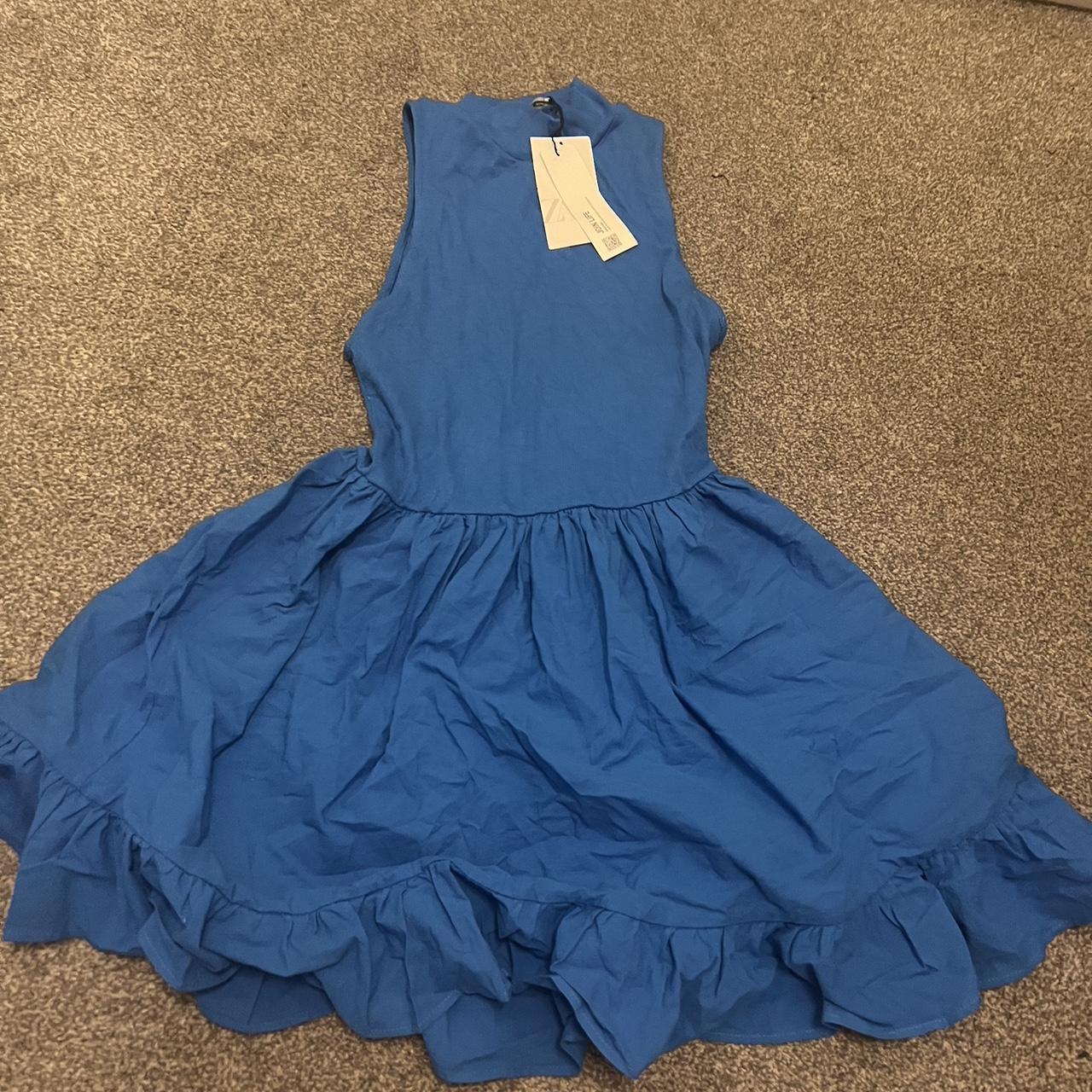 Zara Women's Blue Dress | Depop