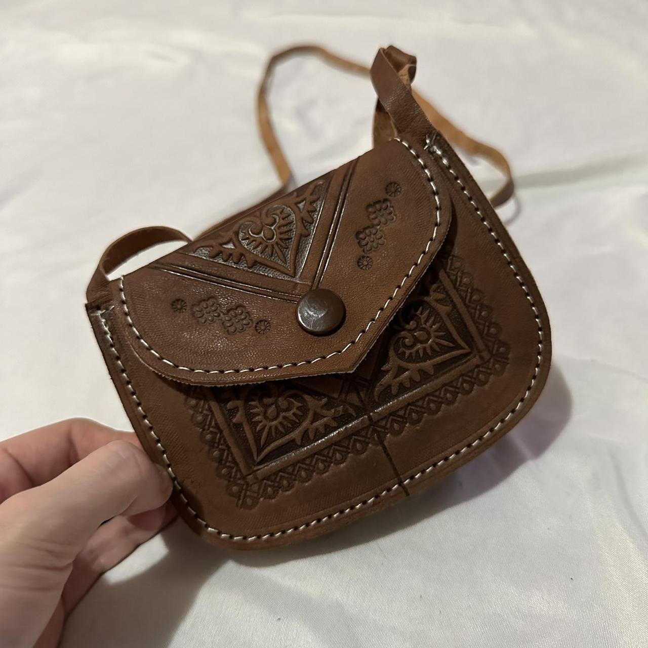 Little western style purse Brown leather Leather... - Depop