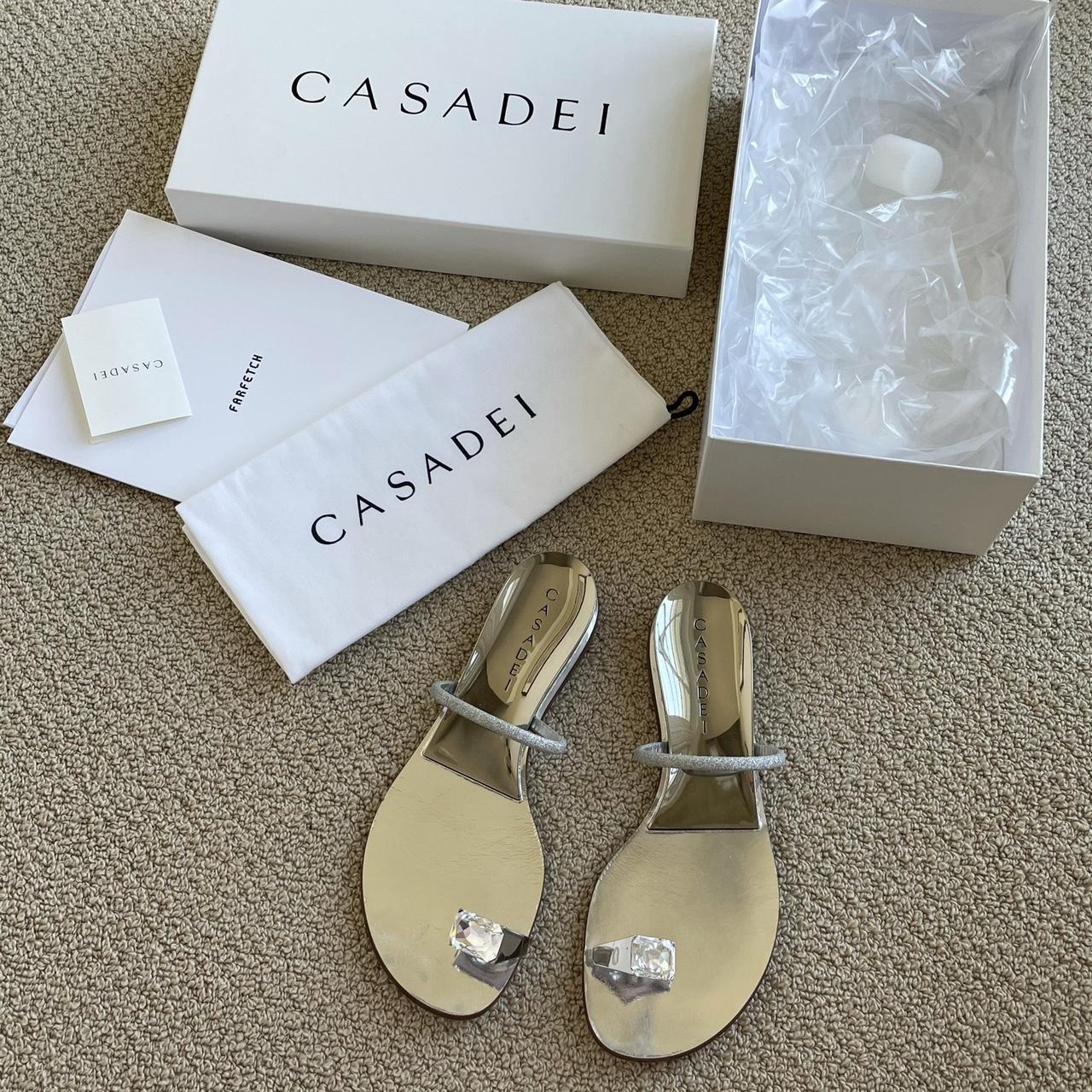 casadei crystal sandals