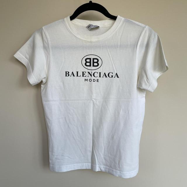 Balenciaga t 2025 shirt bianca