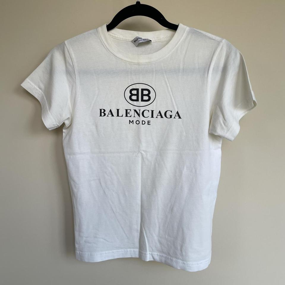 T shirt bianca on sale balenciaga