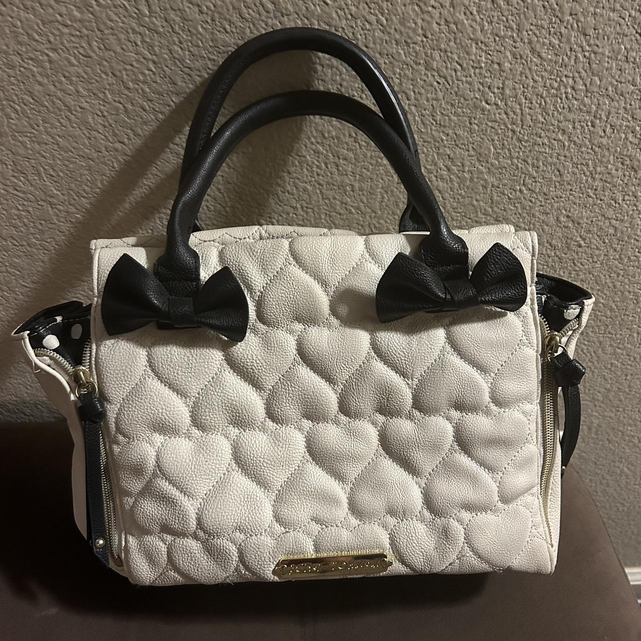 Black white Betsy Johnson Handbag only used once