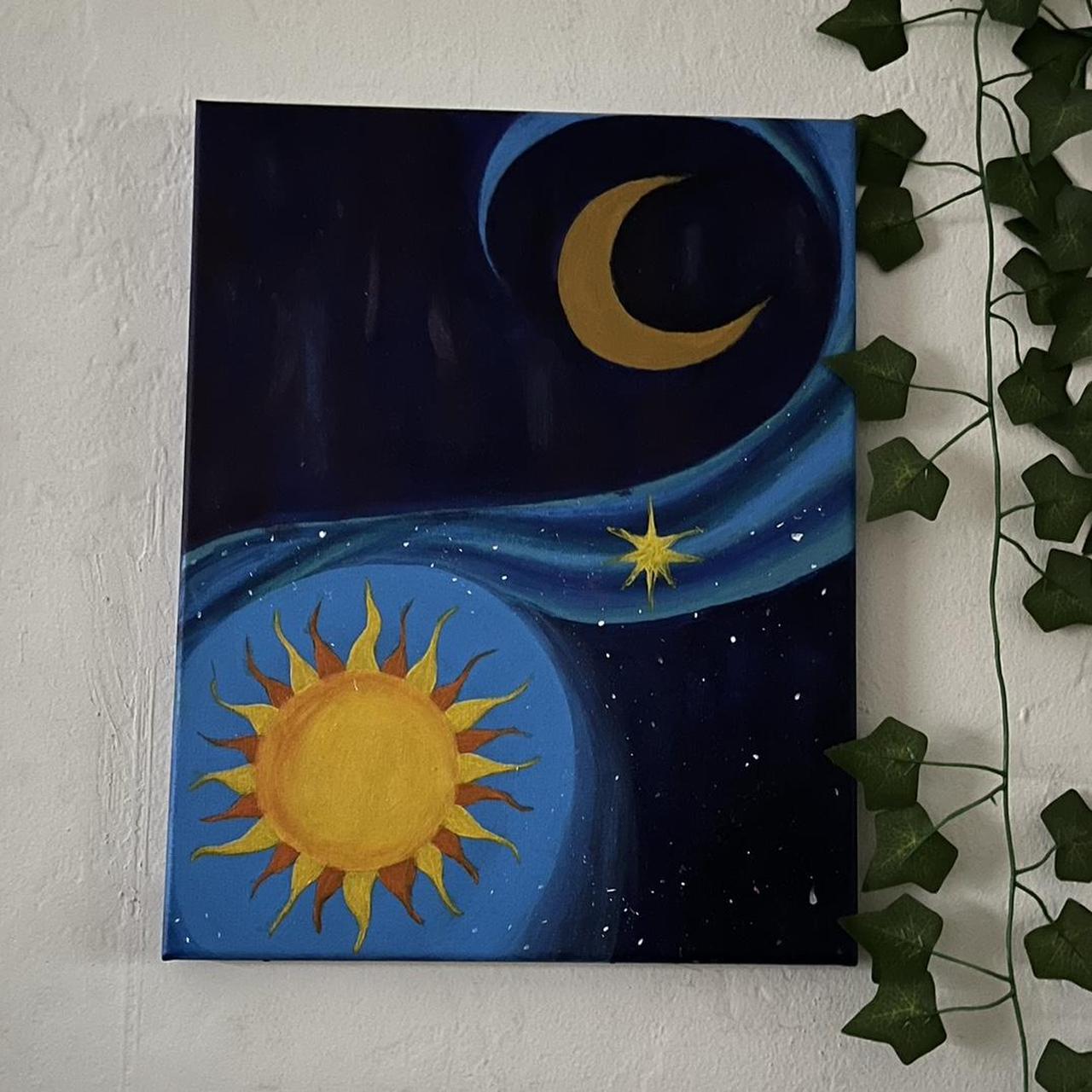 easy sun and moon painting