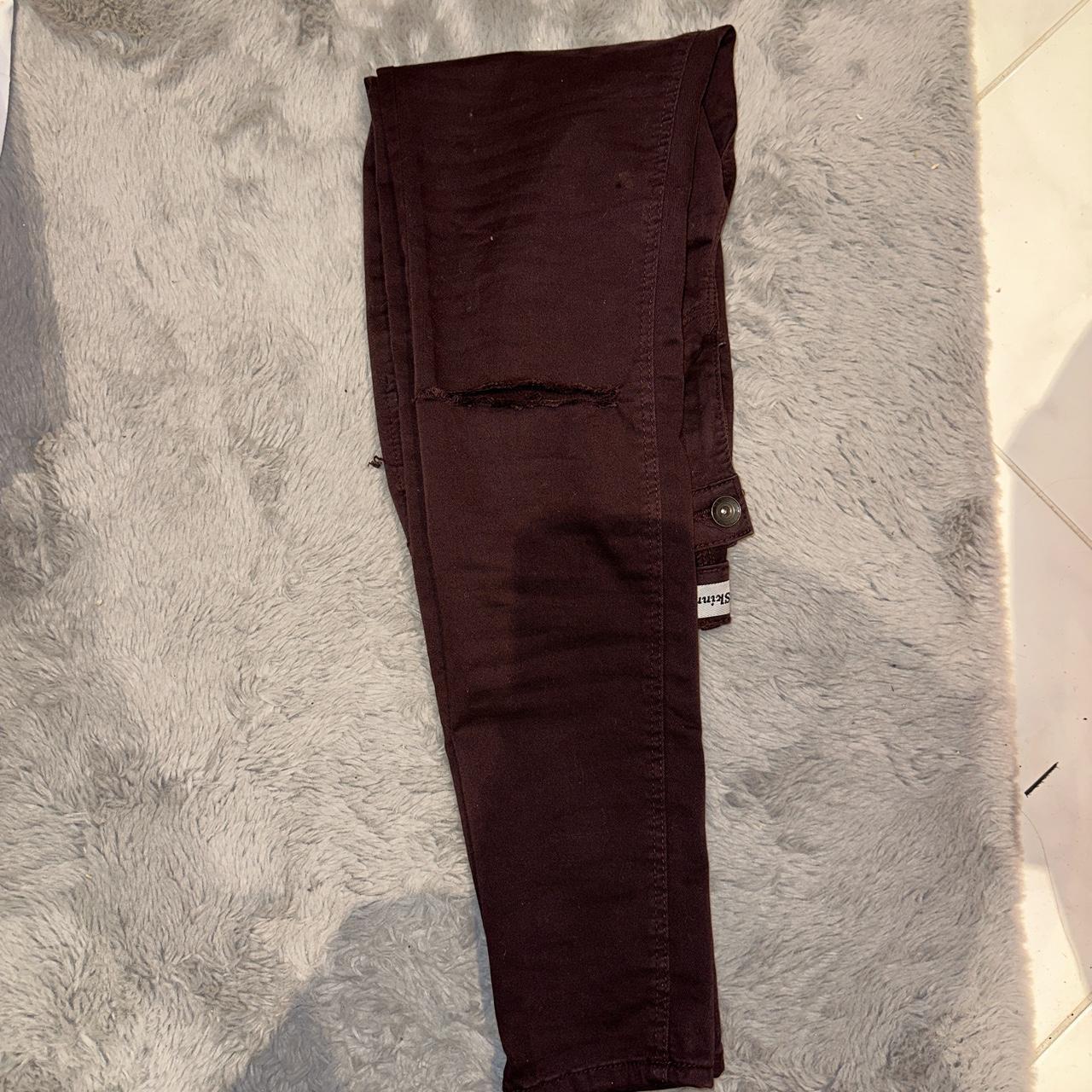 New Look Women's Burgundy Jeans Depop