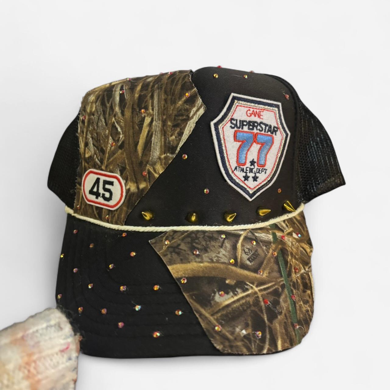 Reworked Men's Caps - Black/Multi – Patchwork Hun… - image 1