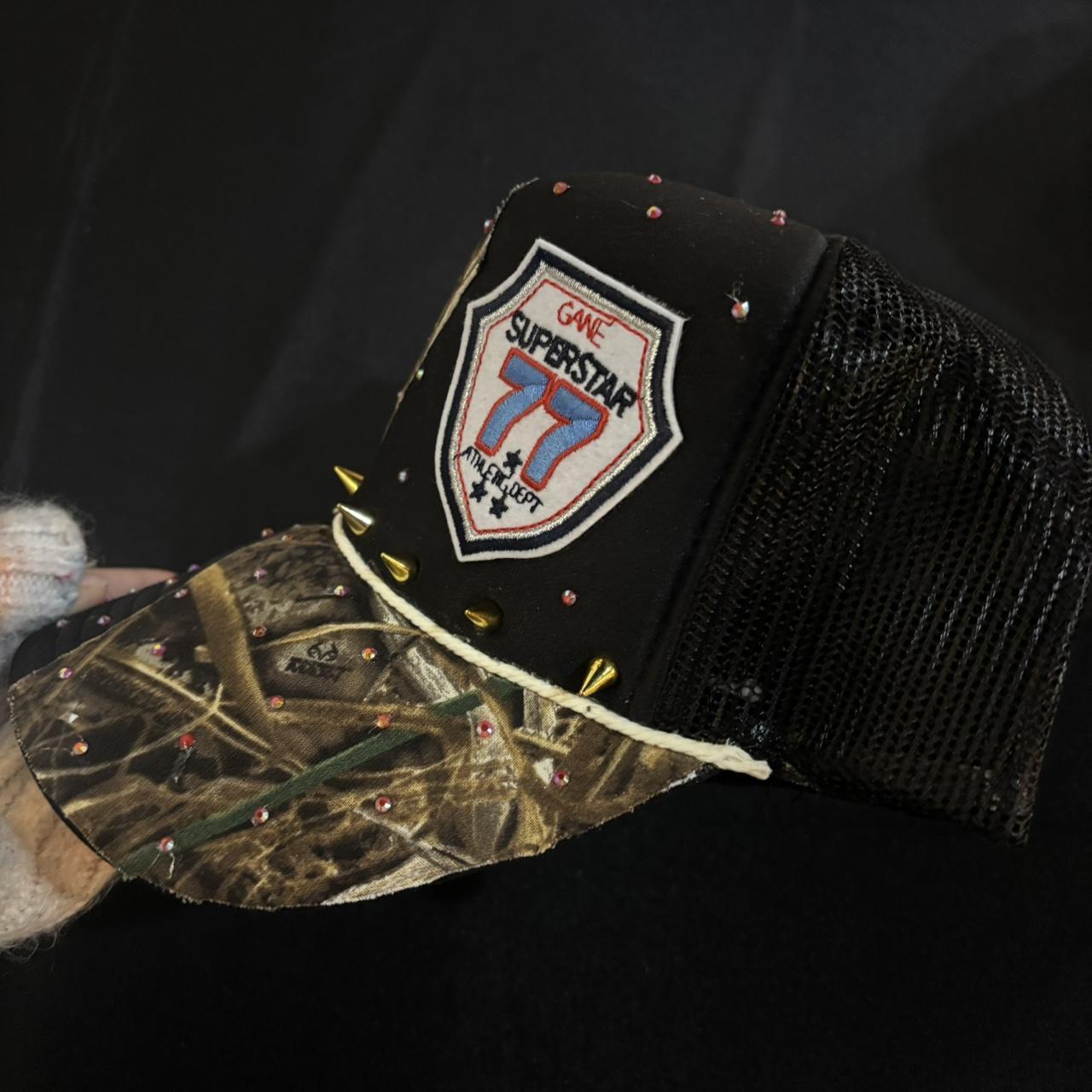 Reworked Men's Caps - Black/Multi – Patchwork Hun… - image 4