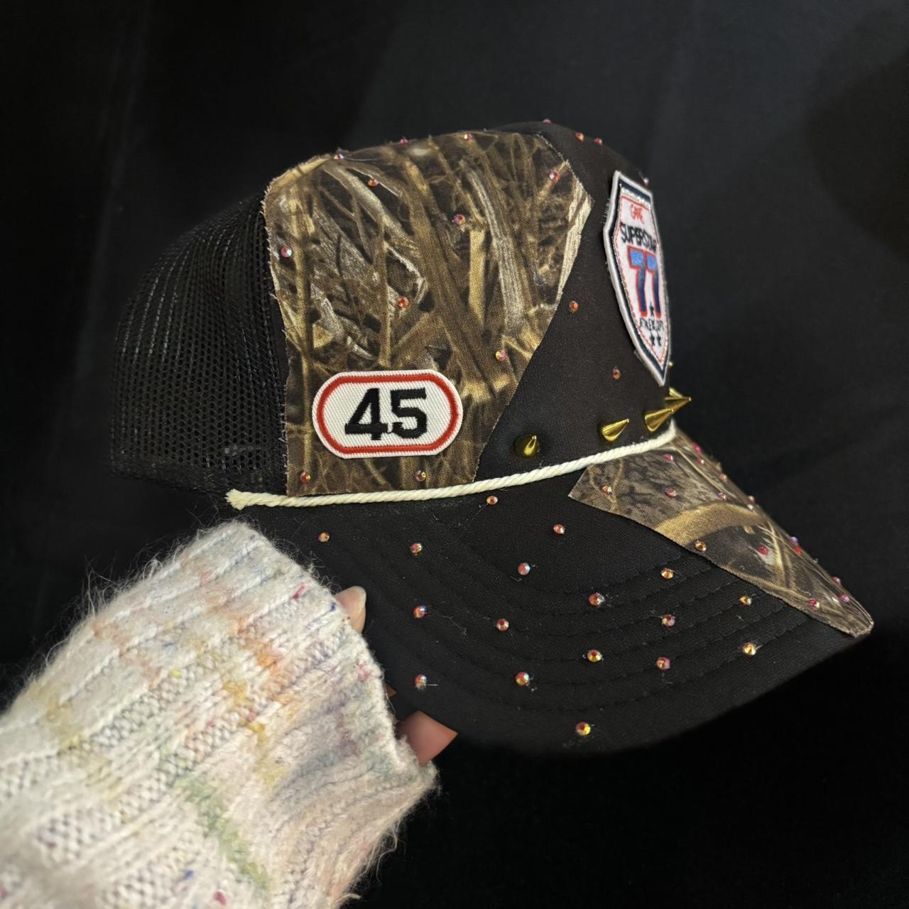 Reworked Men's Caps - Black/Multi – Patchwork Hun… - image 5