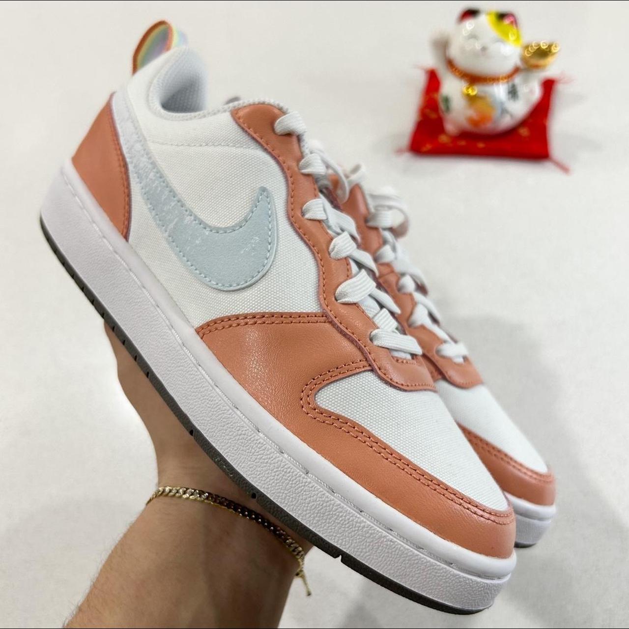 womens white and orange nike shoes